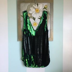 NWT Free People Green Sequin Dress XS